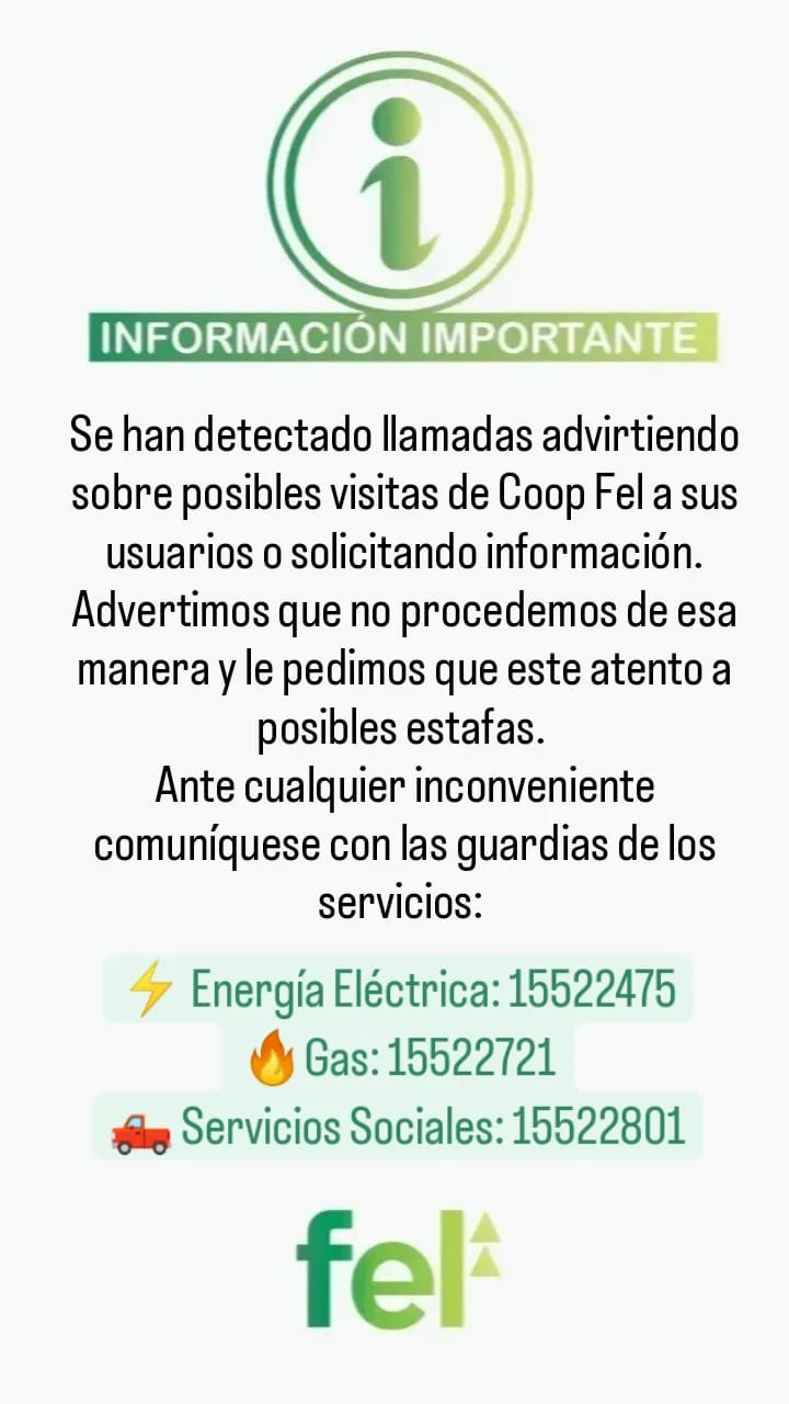 Laboulaye. Cooperativa FEL alerta sobre intentos de estafa telefónica a ...